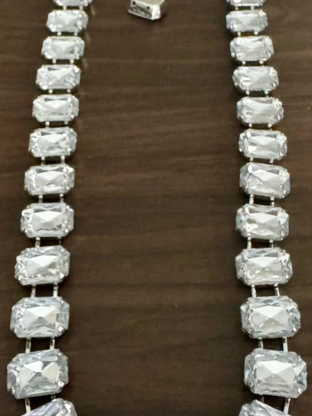 Crystal Chain Belt - Silver Rhinestone Waist Accessory - Picture 2 of 3